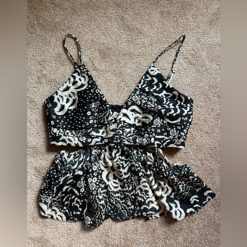 Zara top with cutouts
